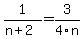 1%2F%28n%2B2%29+=+3%2F4n