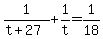 1%2F%28t%2B27%29%2B1%2Ft=1%2F18