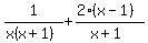 1%2F%28x%28x%2B1%29%29%2B%282%28x-1%29%29%2F%28x%2B1%29