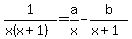 1%2F%28x%28x%2B1%29%29=a%2Fx-b%2F%28x%2B1%29