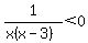 1%2F%28x%28x-3%29%29+%3C+0