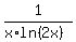 1%2F%28x%2Aln%282x%29%29