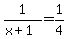 1%2F%28x%2B1%29+=+1%2F4