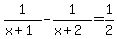 1%2F%28x%2B1%29-1%2F%28x%2B2%29=1%2F2