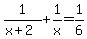 1%2F%28x%2B2%29%2B1%2Fx=1%2F6