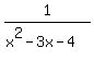 1%2F%28x%5E2-3x-4%29