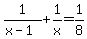 1%2F%28x-1%29%2B1%2Fx=1%2F8