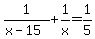 1%2F%28x-15%29%2B1%2Fx=1%2F5