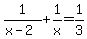 1%2F%28x-2%29%2B1%2Fx=1%2F3