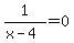 1%2F%28x-4%29=0