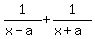 1%2F%28x-a%29%2B1%2F%28x%2Ba%29