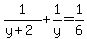 1%2F%28y%2B2%29%2B1%2Fy=1%2F6