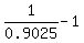 1%2F0.9025-1
