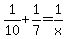 1%2F10+%2B+1%2F7+=+1%2Fx