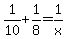 1%2F10+%2B+1%2F8+=+1%2Fx