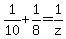 1%2F10+%2B+1%2F8+=+1%2Fz