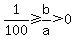 1%2F100%3E=b%2Fa%3E0