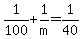 1%2F100+%2B+1%2Fm+=+1%2F40