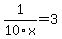 1%2F10x+=+3