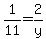 1%2F11=2%2Fy
