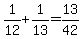 1%2F12%2B1%2F13=13%2F42