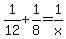 1%2F12%2B1%2F8=1%2Fx