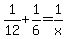 1%2F12+%2B+1%2F6+=+1%2Fx