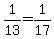 1%2F13=1%2F17