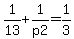 1%2F13+%2B+1%2Fp2+=+1%2F3