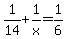 1%2F14%2B1%2Fx=1%2F6