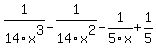 1%2F14x%5E3-1%2F14x%5E2-1%2F5x%2B1%2F5