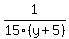 1%2F15%28y%2B5%29