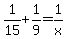 1%2F15+%2B+1%2F9+=+1%2Fx