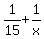 1%2F15+%2B+1%2Fx