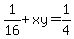 1%2F16%2Bxy=1%2F4