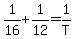 1%2F16+%2B+1%2F12+=+1%2FT
