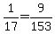 1%2F17=9%2F153