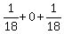 1%2F18%2B0%2B1%2F18%29+=+2%2F18+=+1%2F9