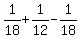 1%2F18+%2B+1%2F12+-+1%2F18