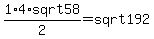 1%2F2%2A4%2Asqrt58=sqrt192