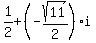 1%2F2%2B+%28-sqrt%2811%29%2F2%29i