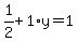 1%2F2%2B1%2Ay=1