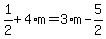 1%2F2%2B4%2Am=3%2Am-5%2F2