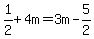 1%2F2%2B4m=3m-5%2F2
