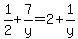 1%2F2%2B7%2Fy=2%2B1%2Fy