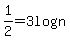 1%2F2=3log%28n%29