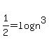 1%2F2=log%28n%5E3+%29