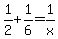 1%2F2+%2B+1%2F6+=+1%2Fx