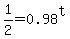 1%2F2+=+0.98%5Et