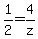 1%2F2+=+4%2Fz